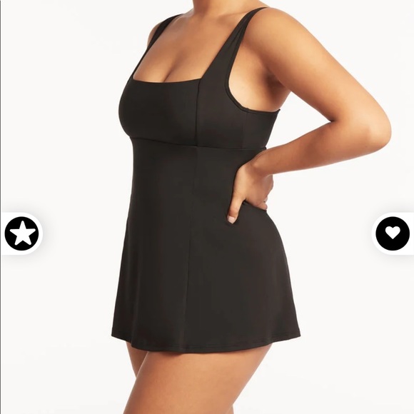 SEA LEVEL Eco Essentials Square Neck Swim Dress 8 - Picture 4 of 4